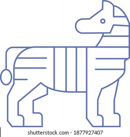 Animals colorful line vector icons
