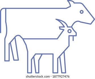 Animals colorful line vector icons
