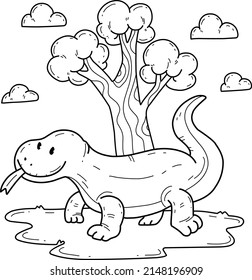 komodo dragon coloring pages