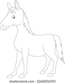 Animals coloring book, animal vector illustration, Animal line art, outline drawing