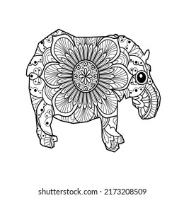 Animals coloring page for kids and adults