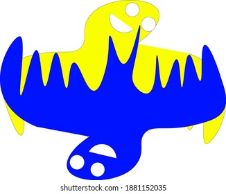 Animals with colors and smile