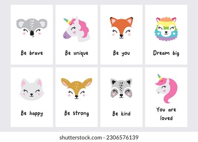 Animals cute portrait poster logo kids room decor t-shirt design print nursery little sweet art wall design abstract inspiration sketch nature wildlife baby shower sticker print poster card postcard