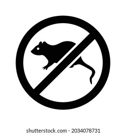 Animales, peligro, ratón, icono de rata. Gráficos vectores negros.