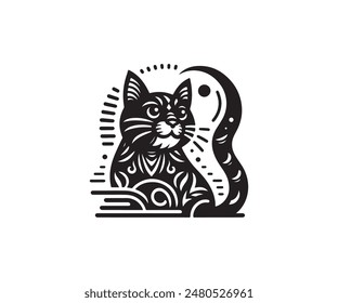 Animals design cat art vector file.