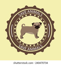 Animals design over beige background, vector illustration