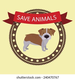 Animals design over beige background, vector illustration