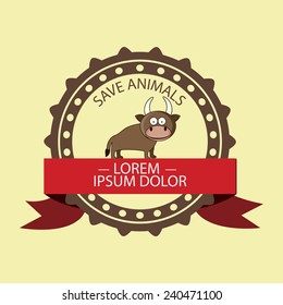 Animals design over beige background, vector illustration