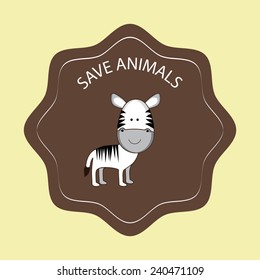 Animals design over beige background, vector illustration