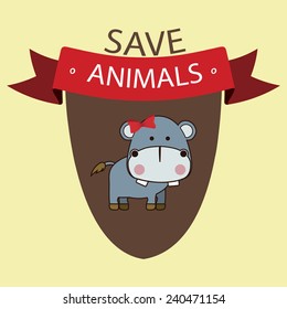 Animals design over beige background, vector illustration