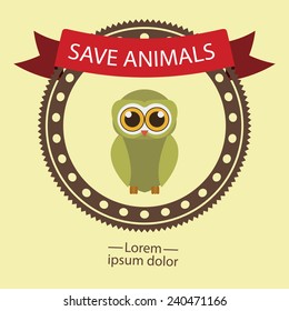Animals design over beige background, vector illustration