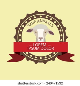 Animals design over beige background, vector illustration