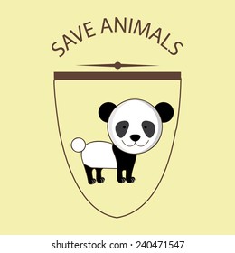 Animals design over beige background, vector illustration