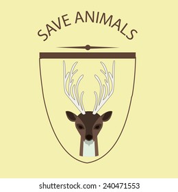 Animals design over beige background, vector illustration