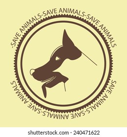Animals design over beige background, vector illustration