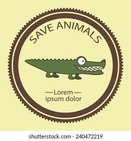 Animals design over beige background, vector illustration