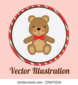 Animals design over pink background, vector illustration.