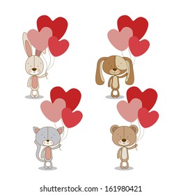animals design over white background vector illustration 