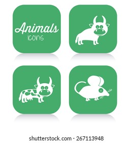 Animals design over white background, vector illustration