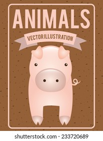 animals design , vector illustration