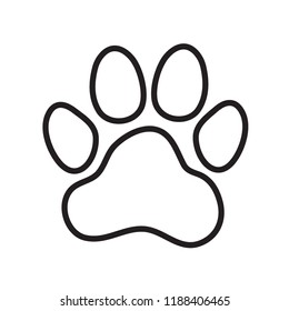 Animal's (dog's) paw print. Icon. Vector illustration.