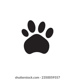 Animal's (dog's) paw print. Icon. Vector illustration. icon editable stroke, sign, symbol outline line button isolated on white
