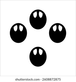 Animal's (dog's) paw print. Icon. Vector illustration.
