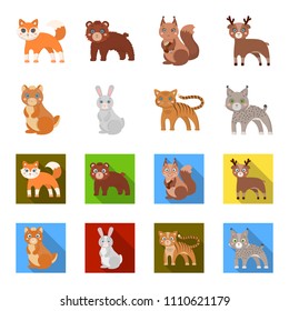 Animals, domestic, wild and other web icon in cartoon,flat style. Zoo, toys, children, icons in set collection.