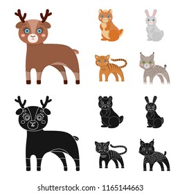 Animals, domestic, wild and other web icon in cartoon,black style. Zoo, toys, children, icons in set collection.