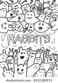 animals doodle abstract hand