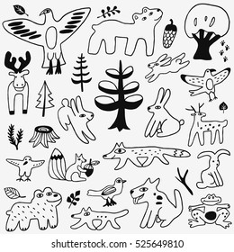 animals doodles