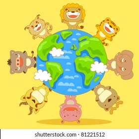 Animals and earth