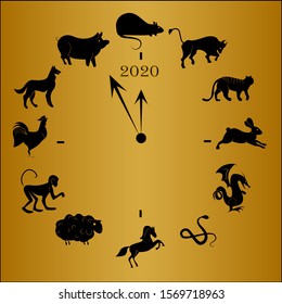 Animals of the eastern horoscope vector illustration