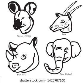 Animals Endangered Species Vector Illustrator