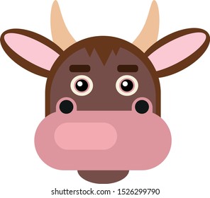  animals' face. Children illustration of different animals. Vector icons