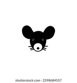 Animals Face  silhouette with vector of illustration