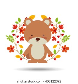 animals fall design 