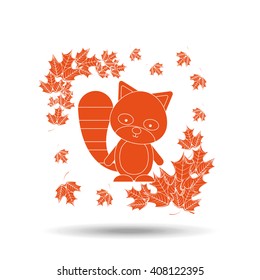 animals fall design 
