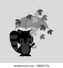 animals fall design 