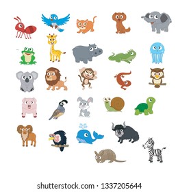 Animals Farm ABC for kids Vector 