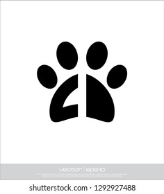 animal's feet logo template