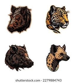 Icono Plano De Animales Aislado En Fondo Blanco