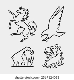 Animals flat icon vector art