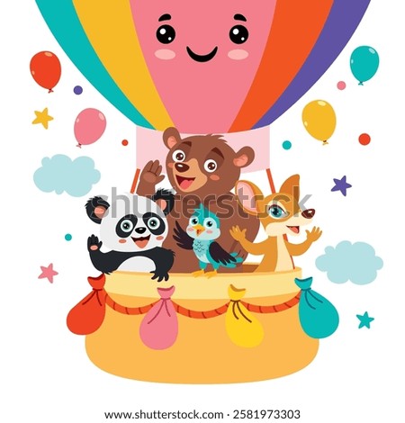 Animals Flying With Air Balloon