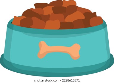 Animals Food Plate Cute Design Dogs And Cats Dry Food Illustrated Prop Vector Artwork