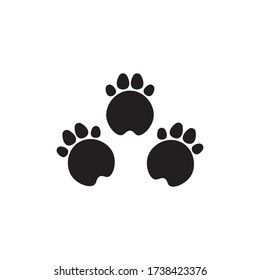 animals foot prints illustration logo vector