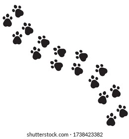 animals foot prints illustration logo vector