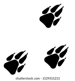 Animals Footprints Animal Corsac Fox Paws Stock Vector (Royalty Free ...