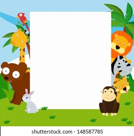 Animals and frame