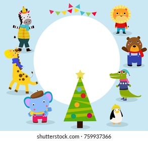 Animals and frame